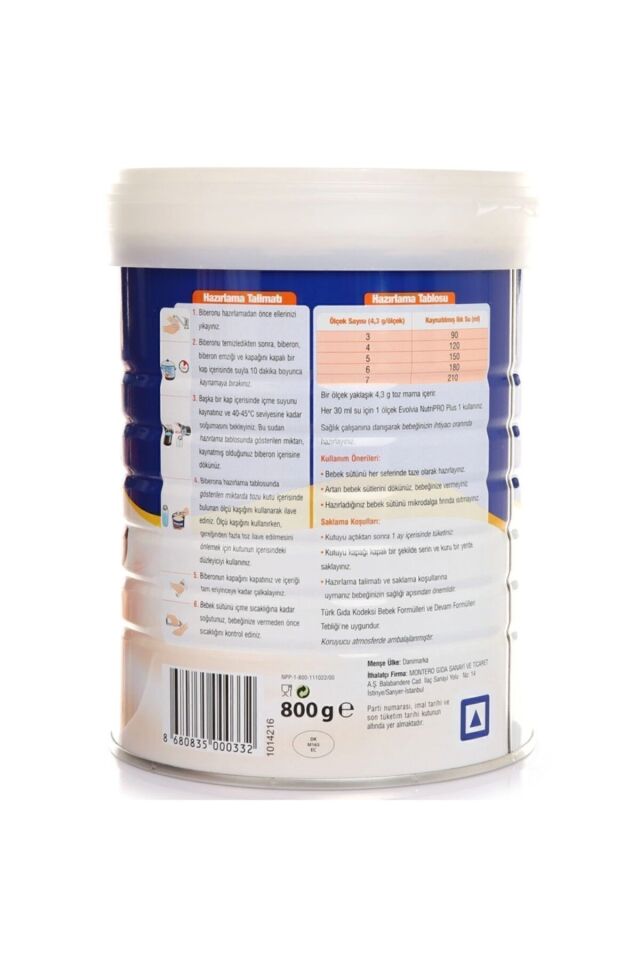 Nutripro Plus 1 Bebek Sütü 800 Gr (0-6 Ay) 3 Adet