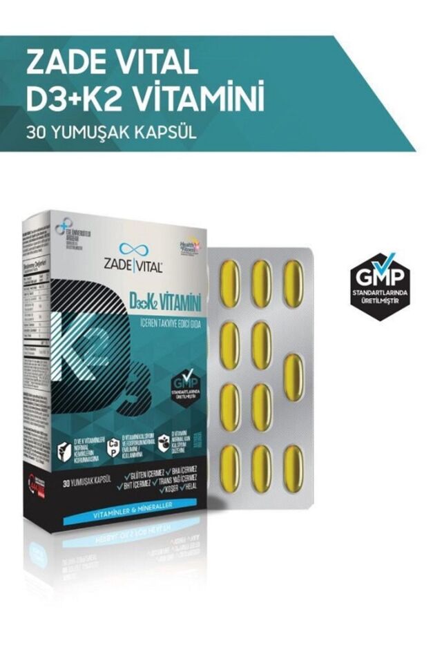 D3 K2 Vitamini 30 Kapsül