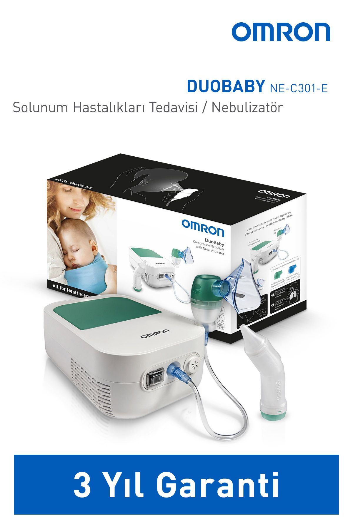 DuoBaby, Burun Aspiratörlü Alt ve Üst Solunum Yoluna Uygun Nebulizatör
