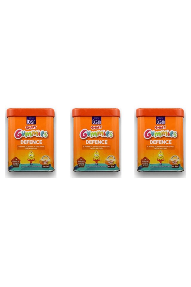 Ocean Smart Gummies Defence 64 Adet Çiğnenebilir Jel 3'lü Paket