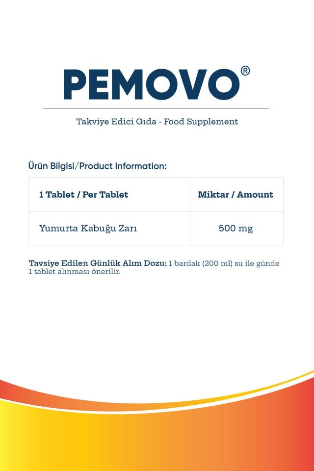 Pemovo 30 Tablet (YUMURTA KABUĞU ZARI) Eklem Desteği