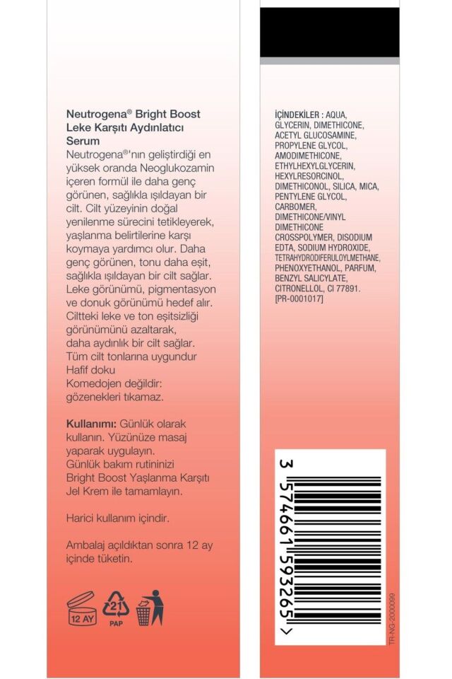 Bright Boost Leke Karşıtı Aydınlatıcı Serum 30 ml