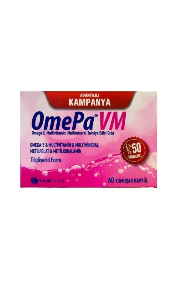 Vm Omega Vitamin Mineral 60 Yumuşak Kapsül Avantajlı Paket