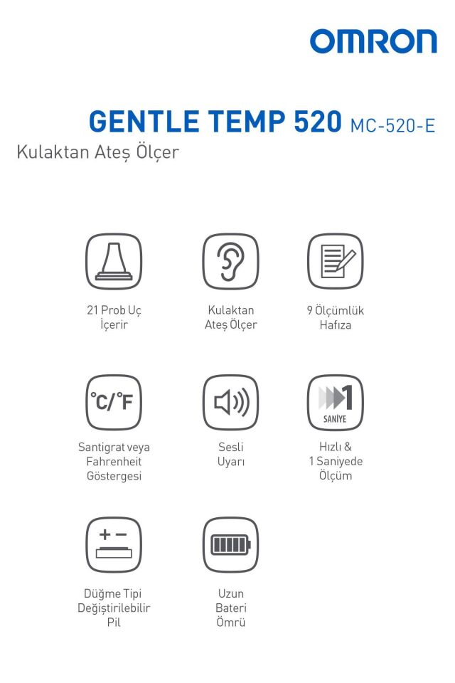 Gentle Temp 520, Kulaktan 1 Sn'de Ölçüm Yapan Ateş Ölçer