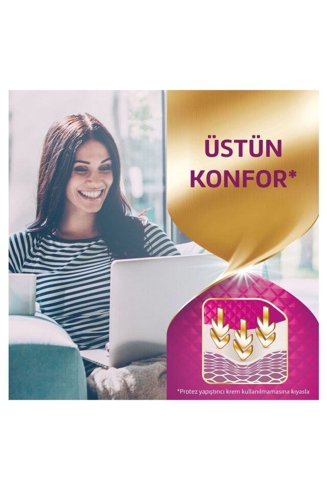 Maksimum Tutuş & Konfor Diş Protezi Yapıştırıcı Krem 40g x 3 Adet