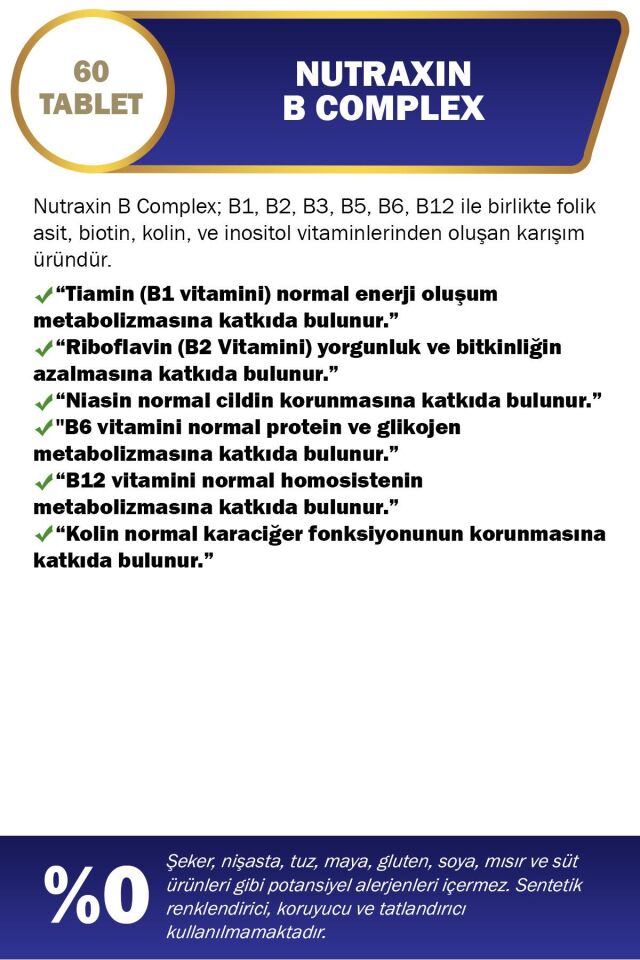 B Complex Vitamin 60 Tablet-