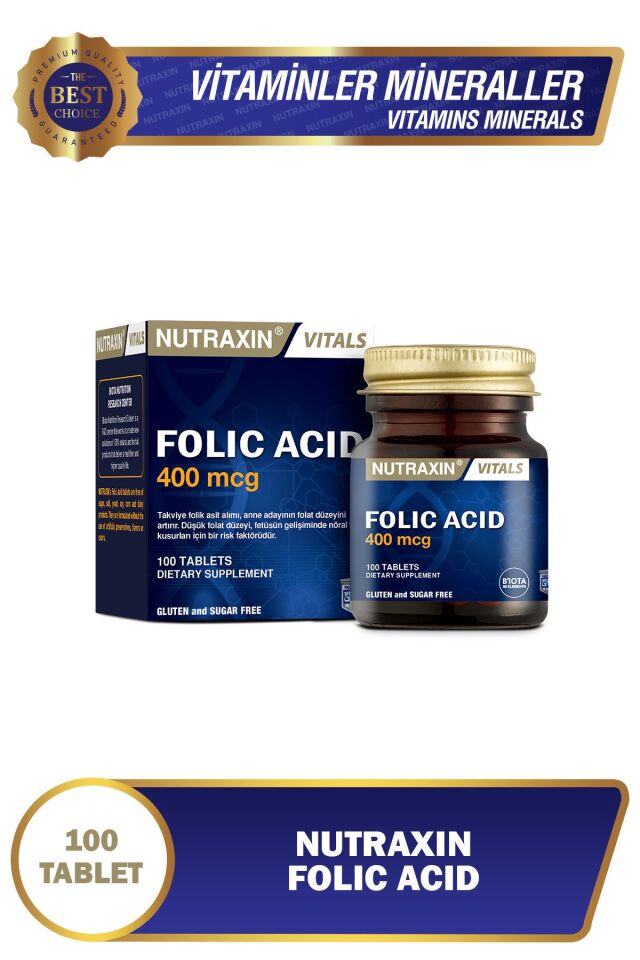 Folik Asit 400 Mcg 100 Tablet-