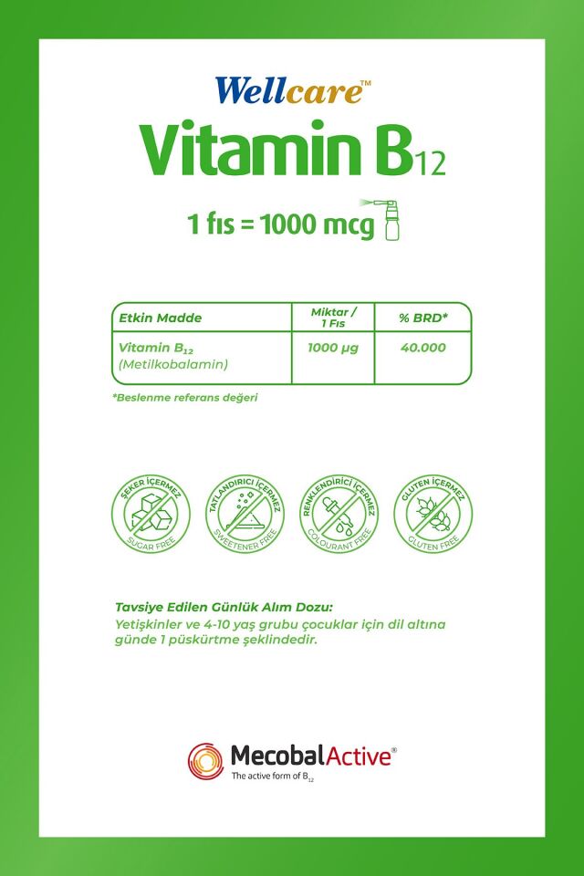 Vitamin B12 Sprey 5 ml