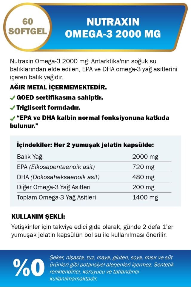 Omega3 2000mg 60 Tablet