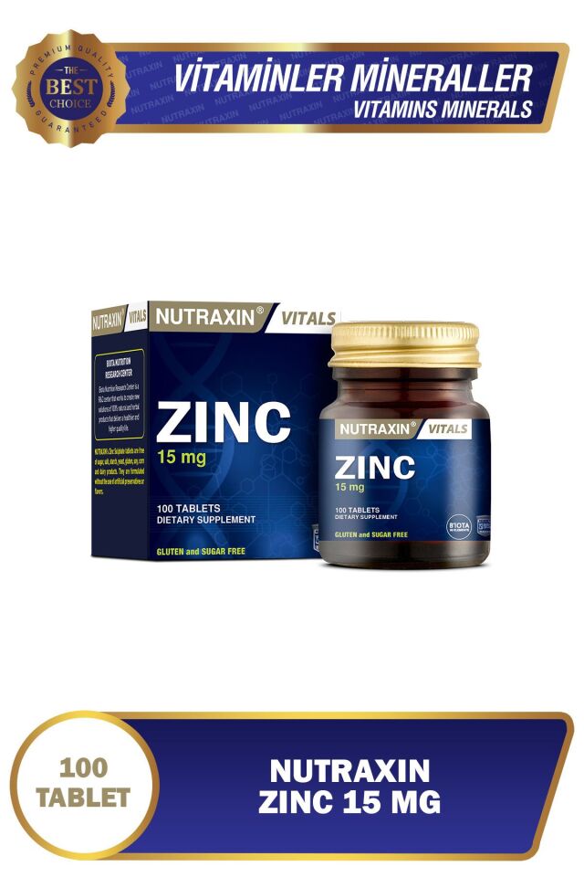 Zinc Sulphate - Çinko Takviyesi 15 Mg 100-