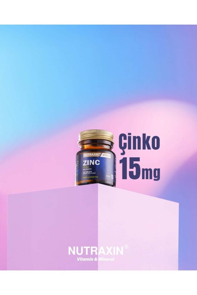 Zinc Sulphate - Çinko Takviyesi 15 Mg 100-