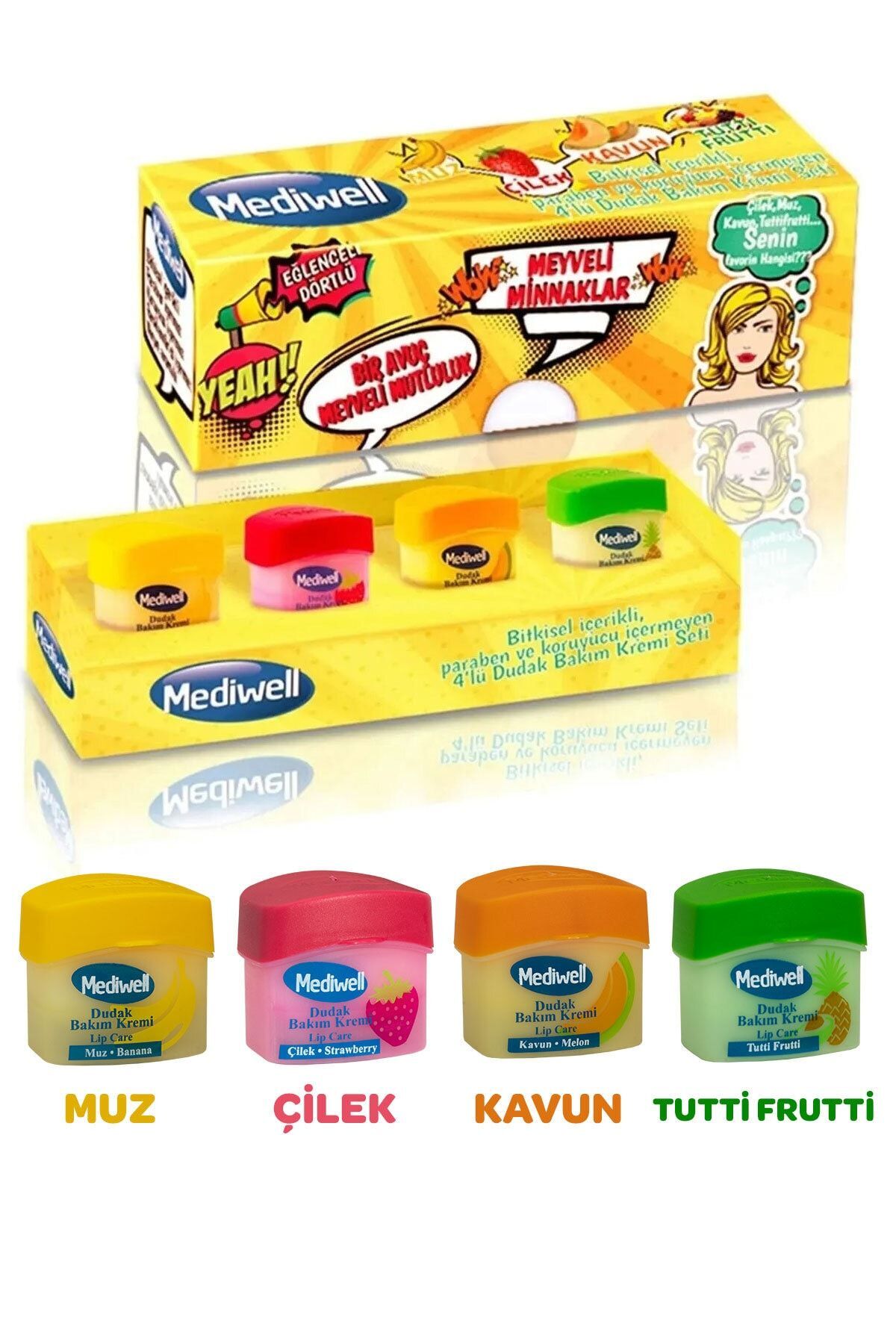 Dudak Bakım Kremi 4 Adet X 5 ml