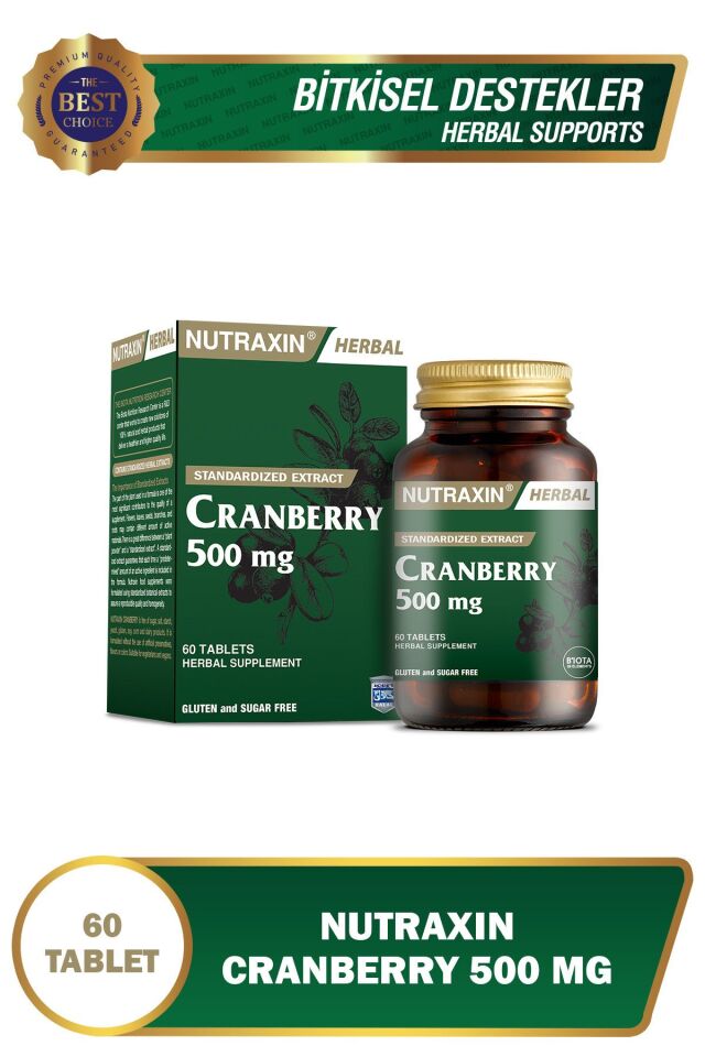 Cranberry - Turna Yemişi 500 Mg 60 Tablet-