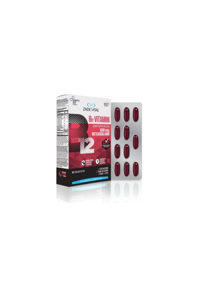 Vitamin B12 30 Yumuşak Kapsül 1000 Mcg 30 Kapsül