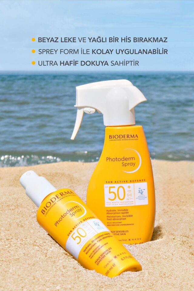 Photoderm Spray SPF50+ Tüm Ciltler için Sprey Formda Yüksek Korumalı Güneş Kremi 200 ml