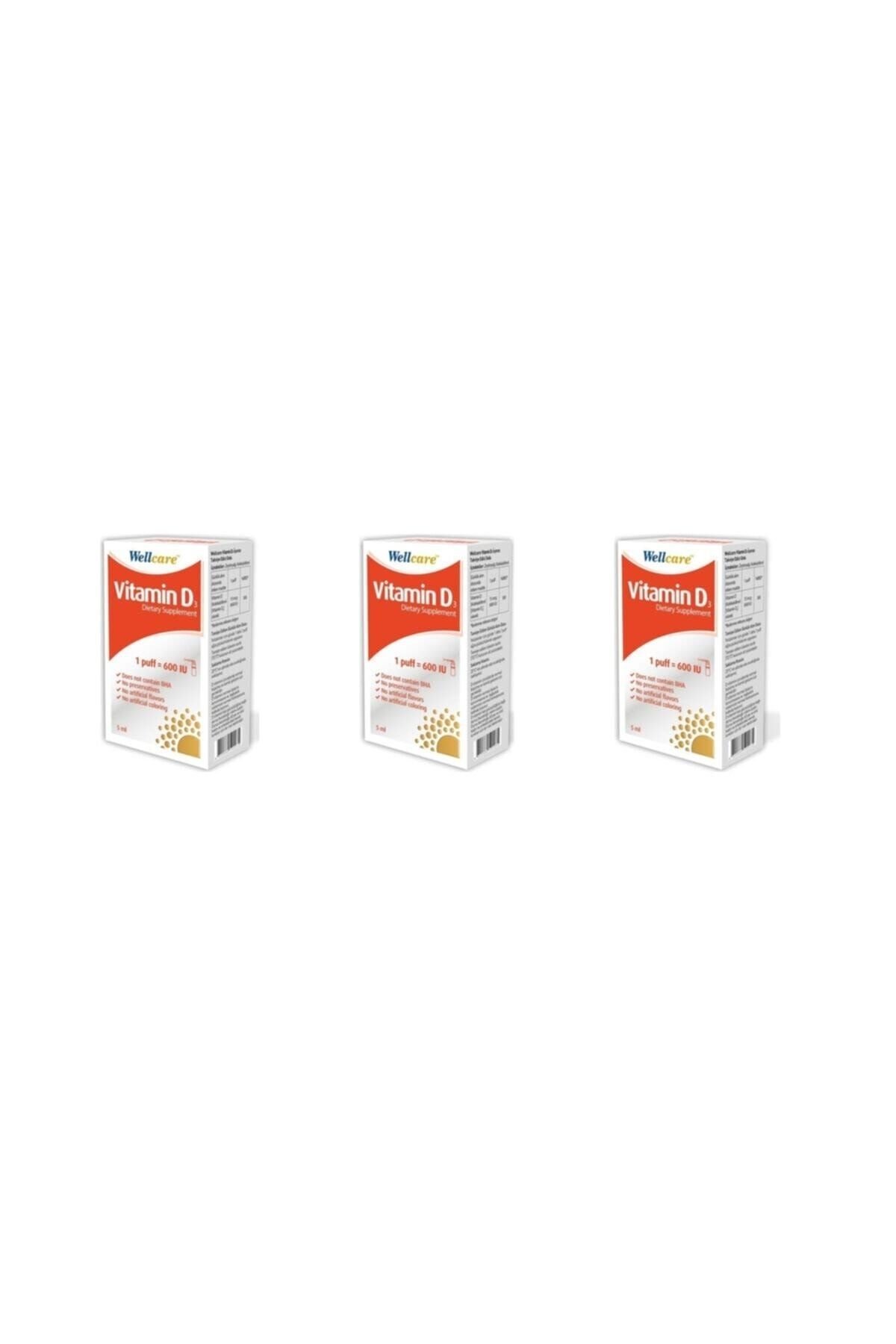 Vitamin D3 600 Iu 5 Ml Sprey 3'lü Paket