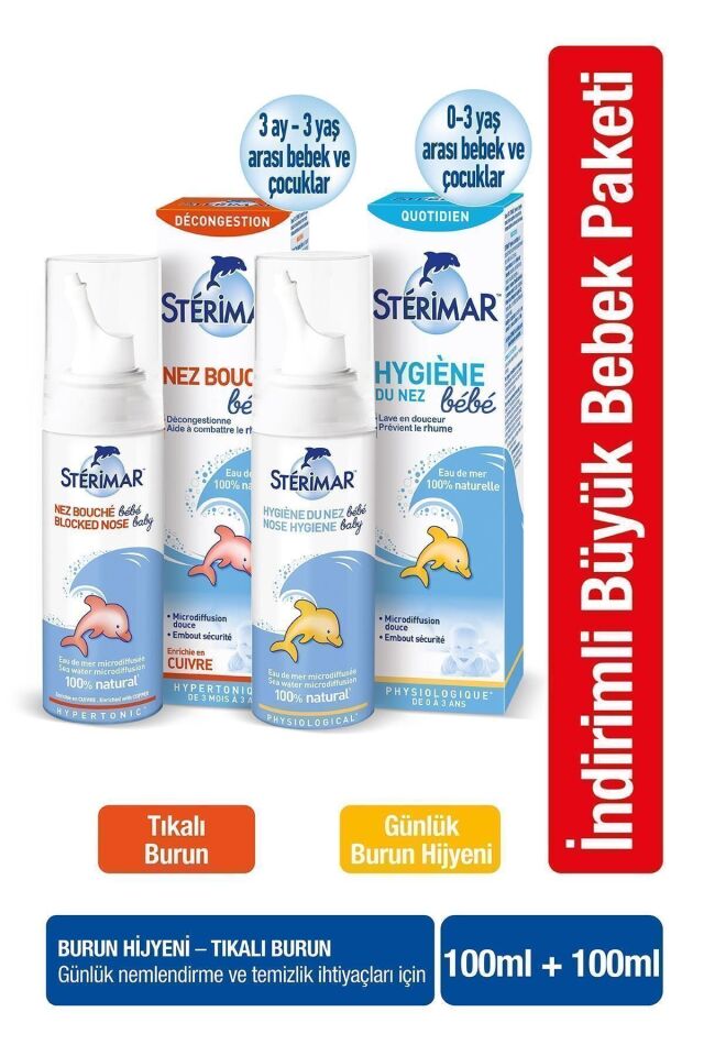 Isotonic Baby Burun Spreyi 100ml + Hipertonik Baby Burun Spreyi 100ml