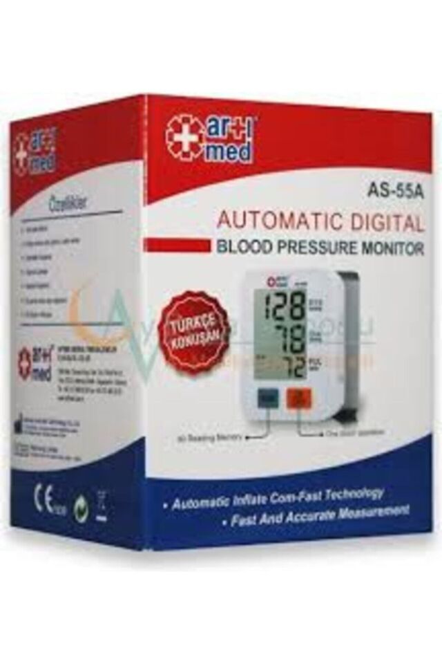Artımed As-55a Otomatik Digital Tansiyon Ölçüm Aleti Türkçe Konuşan Koldan Ölçer