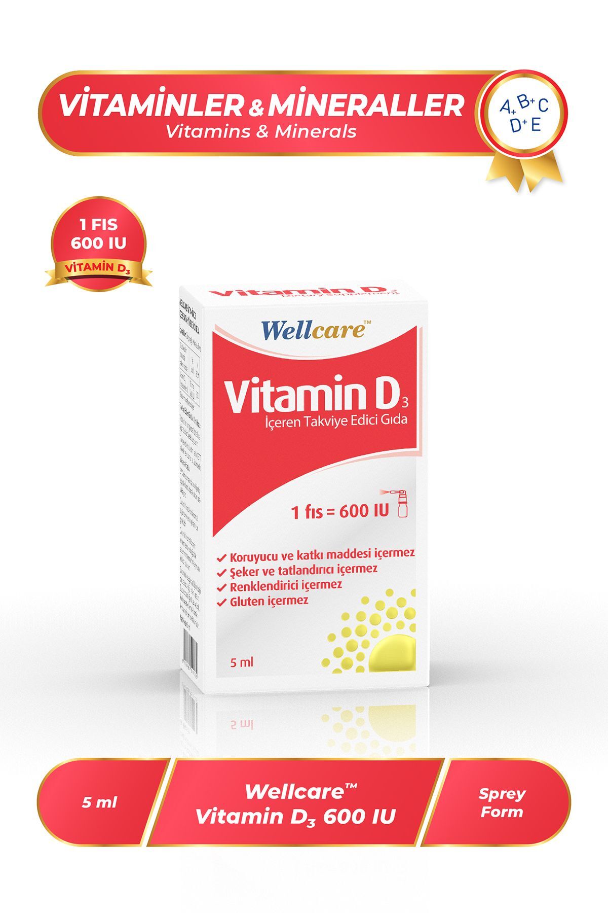 Vitamin D3 600 Iu 5 ml Sprey