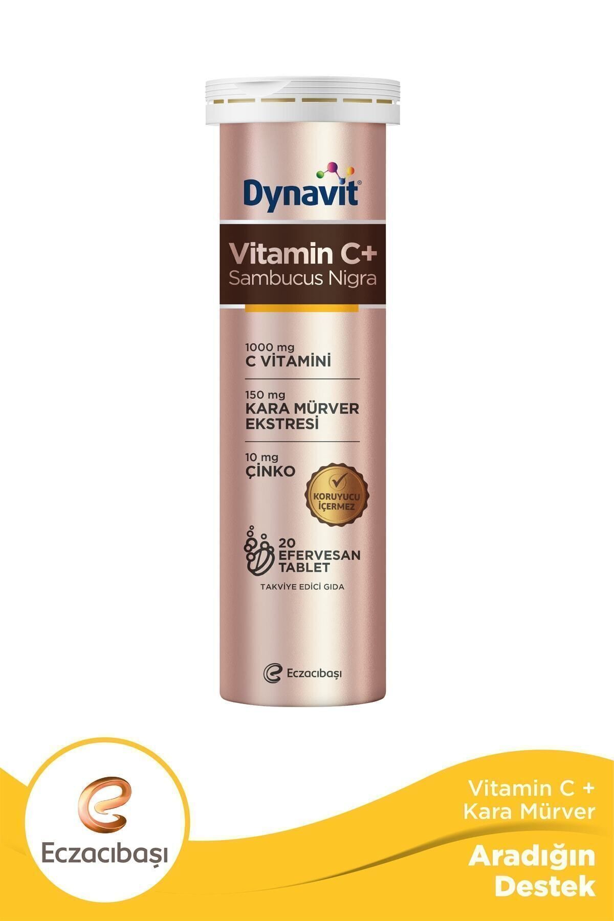Vitamin C+ Sambucus Nigra 20 Efervesan Tablet