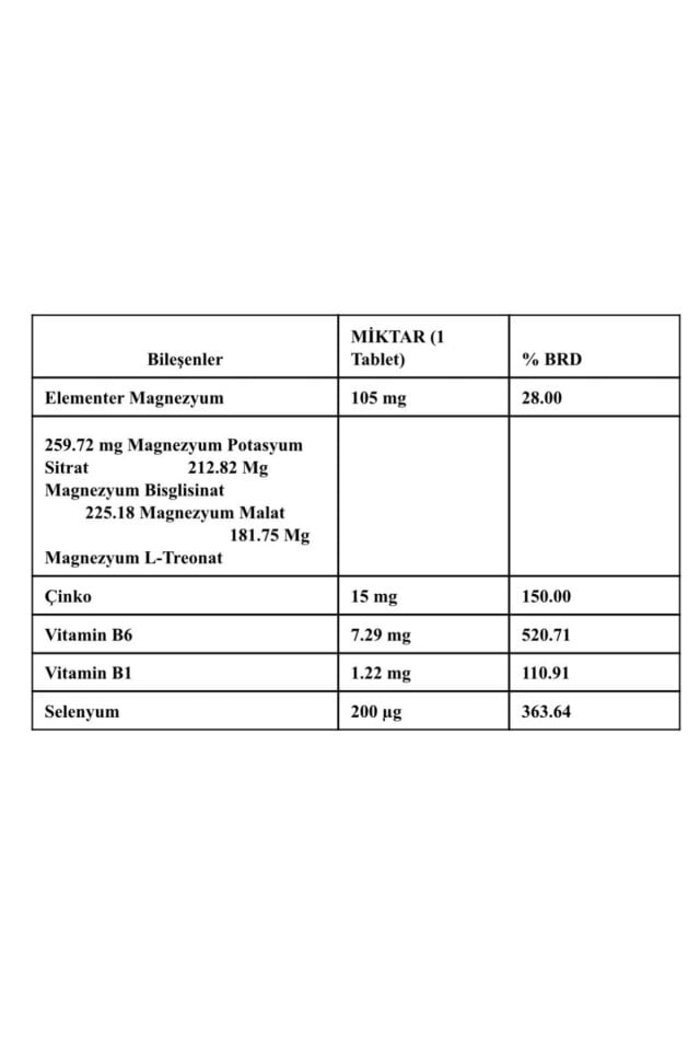 Magnezyum 60 Tablet 8683583893140
