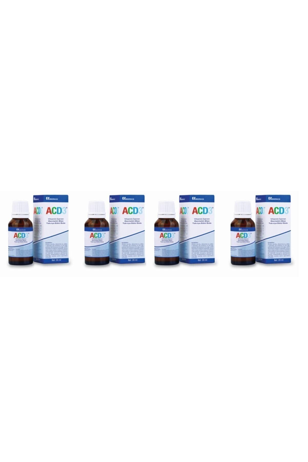 Acd3 Damla Vitamin Takviyesi 20 Ml 4'lü Paket