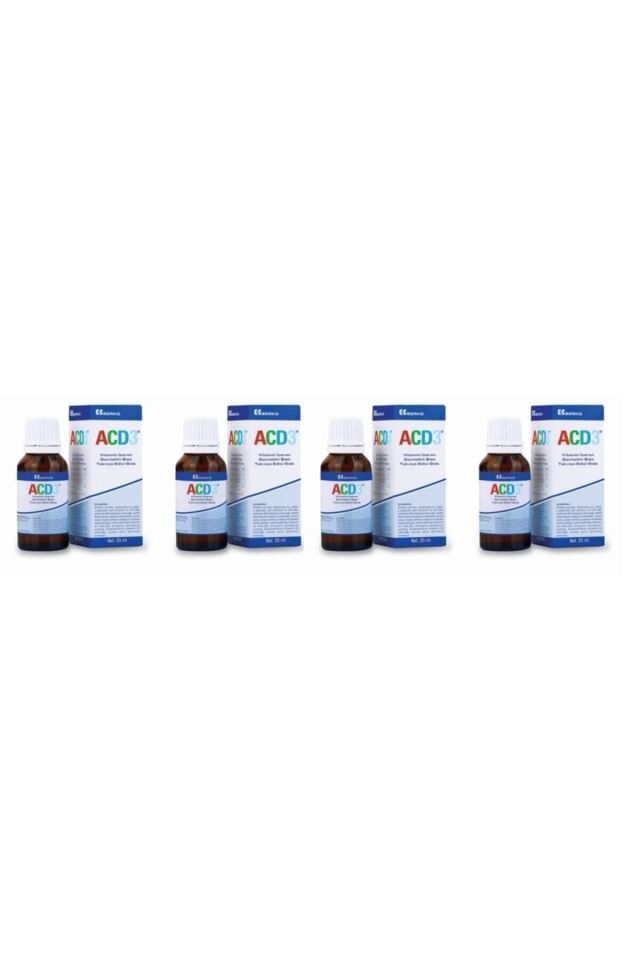 Acd3 Damla Vitamin Takviyesi 20 Ml 4'lü Paket