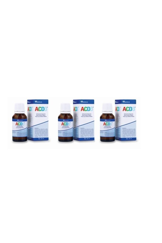Acd3 Damla Vitamin Takviyesi 20 Ml 3'lü Paket