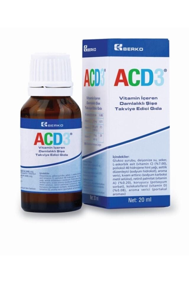 Acd3 Damla Vitamin Takviyesi 20 Ml