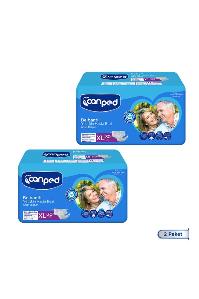 Belbantlı Tekstil Yüzeyli Hasta Bezi Extra Büyük Boy Large 60