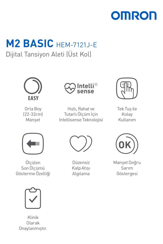 M2 Basic Üst Koldan Ölçer Dijital Tansiyon Aleti