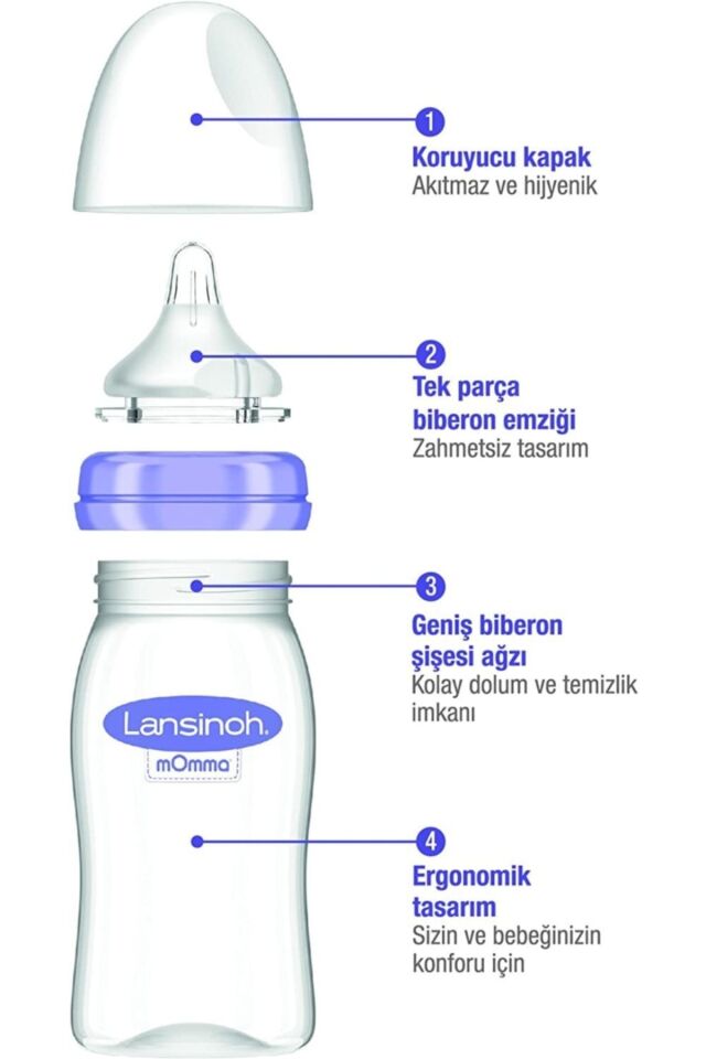 76000 2 X Pp Biberon 240 ml Orta Akışlı