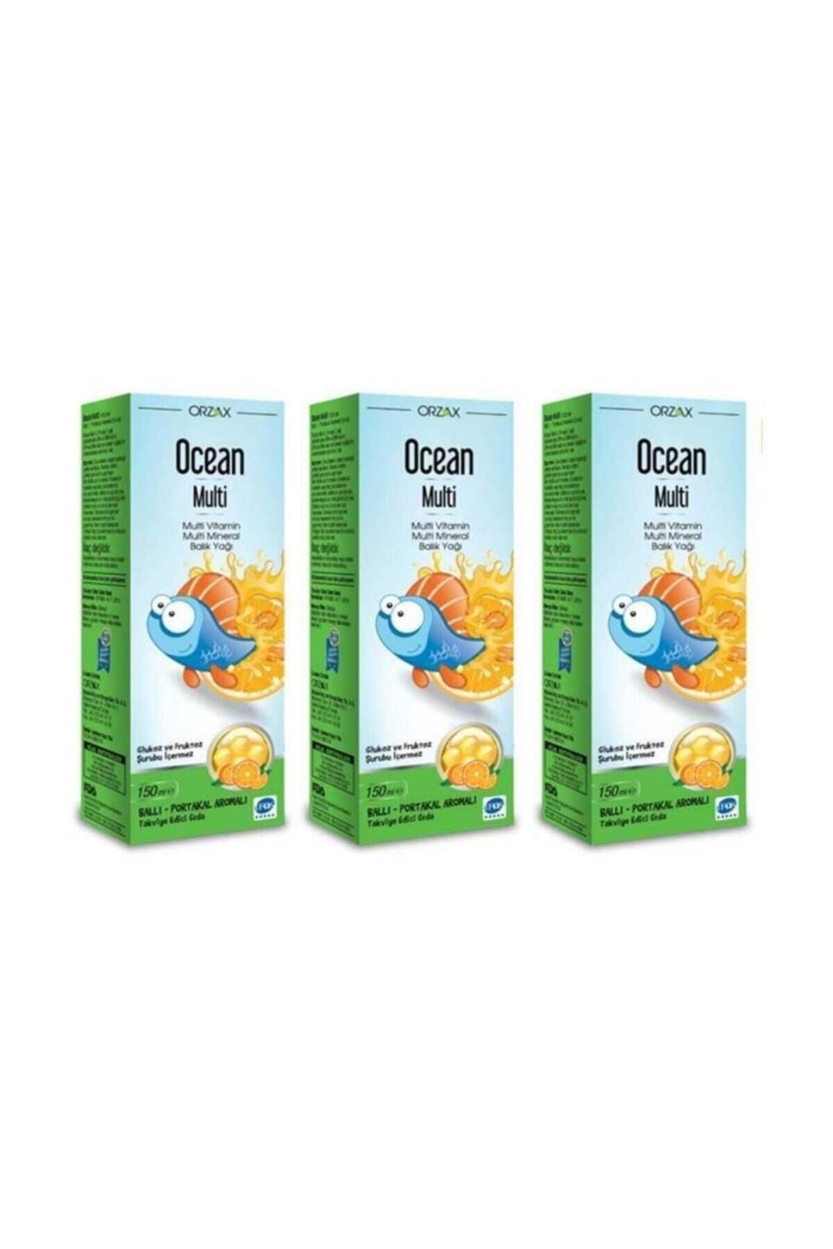 Ballı Portakallı Multi Balık Yağı Şurup 150 ml 3'lü Paket
