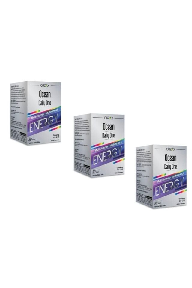 Orzax Ocean Daily One Energy Ginseng Coq10 30 Tablet 3'lü Paket