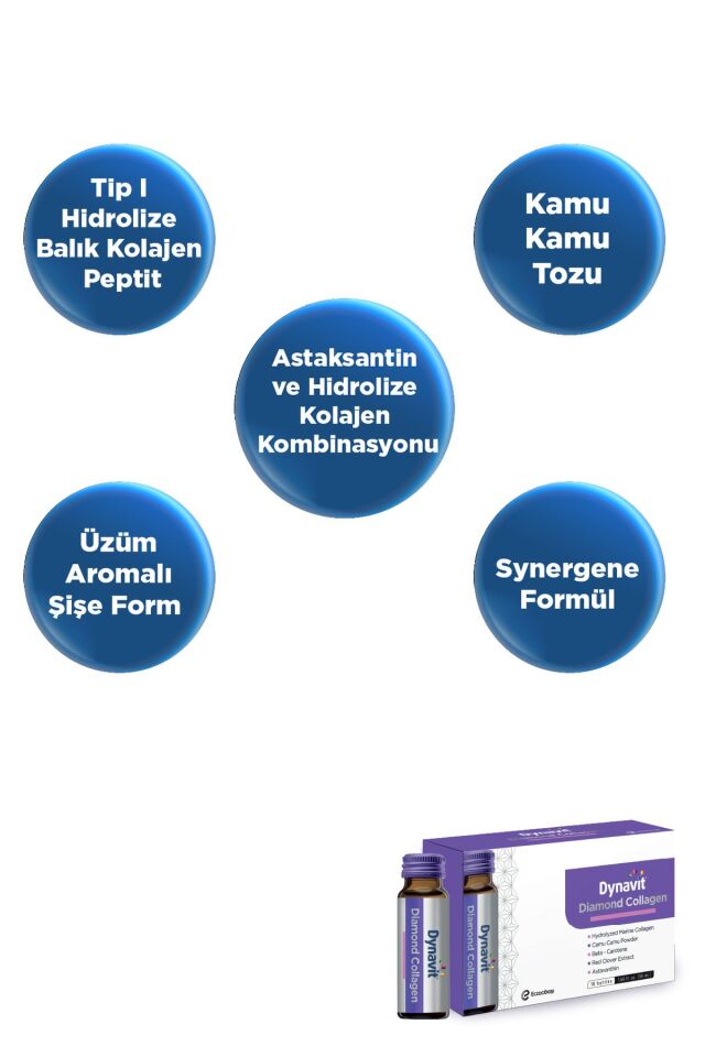 Diamond Collagen & Hyaluronic Acid 10'Lu Likit Şişe - 2'li Avantaj Paketi - Tip 1 Balık Kolajeni