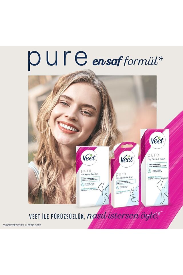 Pure Tüy Dökücü Krem Bacak & Vücut Bölgesi Normal Ciltler için 200ml x 2 Adet, Amonyaksız Ferah Koku