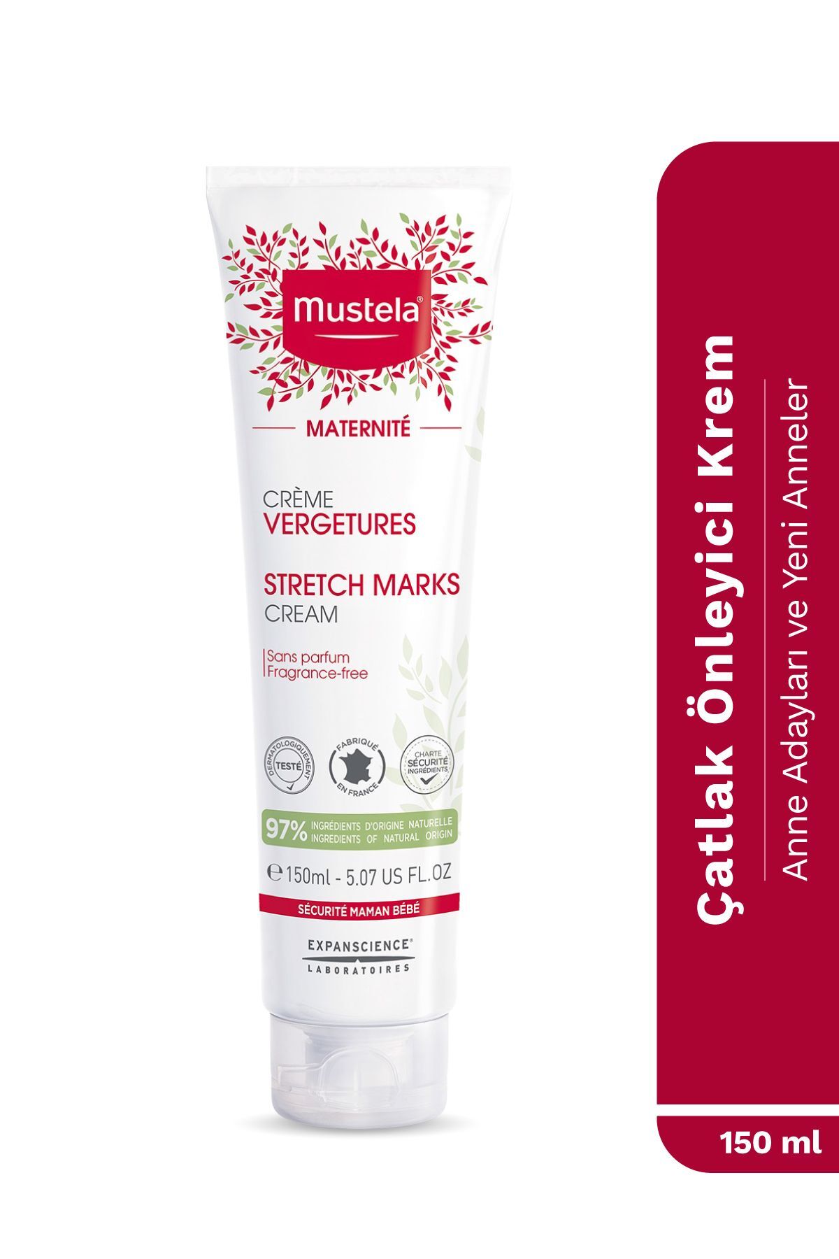 %96 Doğal İçerikli Hamilelikte Çatlak Önleyici Nemlendirici Krem 150 ml