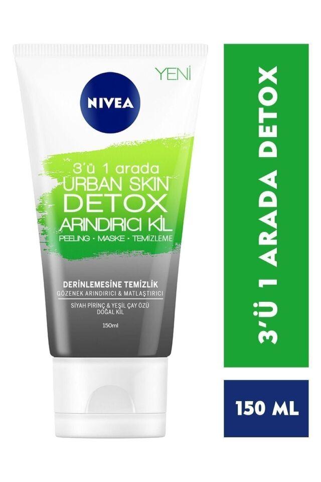 Nıvea Urban Detox 3'ü 1 Arada Arındırıcı Kil Maskesi 150 Ml