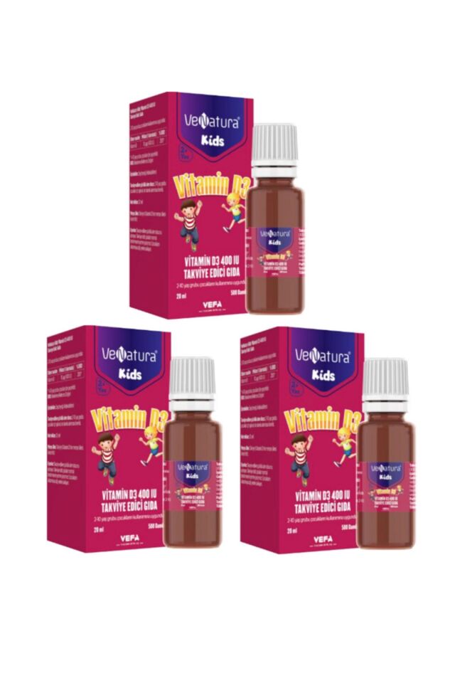 Çocuklar İçin D3 Vitamini 400lu 20ml Damla X3 Adet