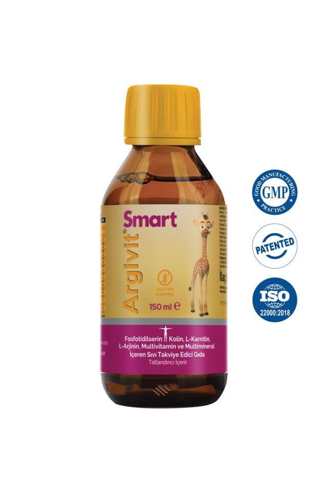 Smart (FOSFOTİDİLSERİN, KOLİN, L-KARNİTİN, L-ARJİNİN, MULTİVİTAMİN, MULTİMİNERAL) Şurup 150 ml
