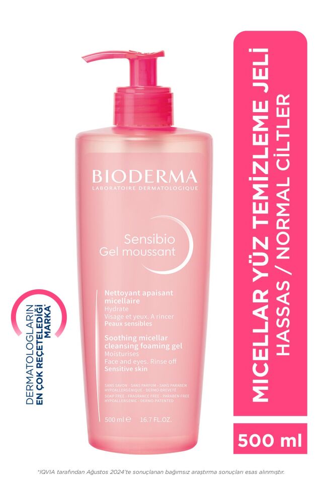 Sensibio Foaming Gel Hassas ve Normal Ciltler Durulanan Micellar Yüz Temizleme Jeli 500 ml