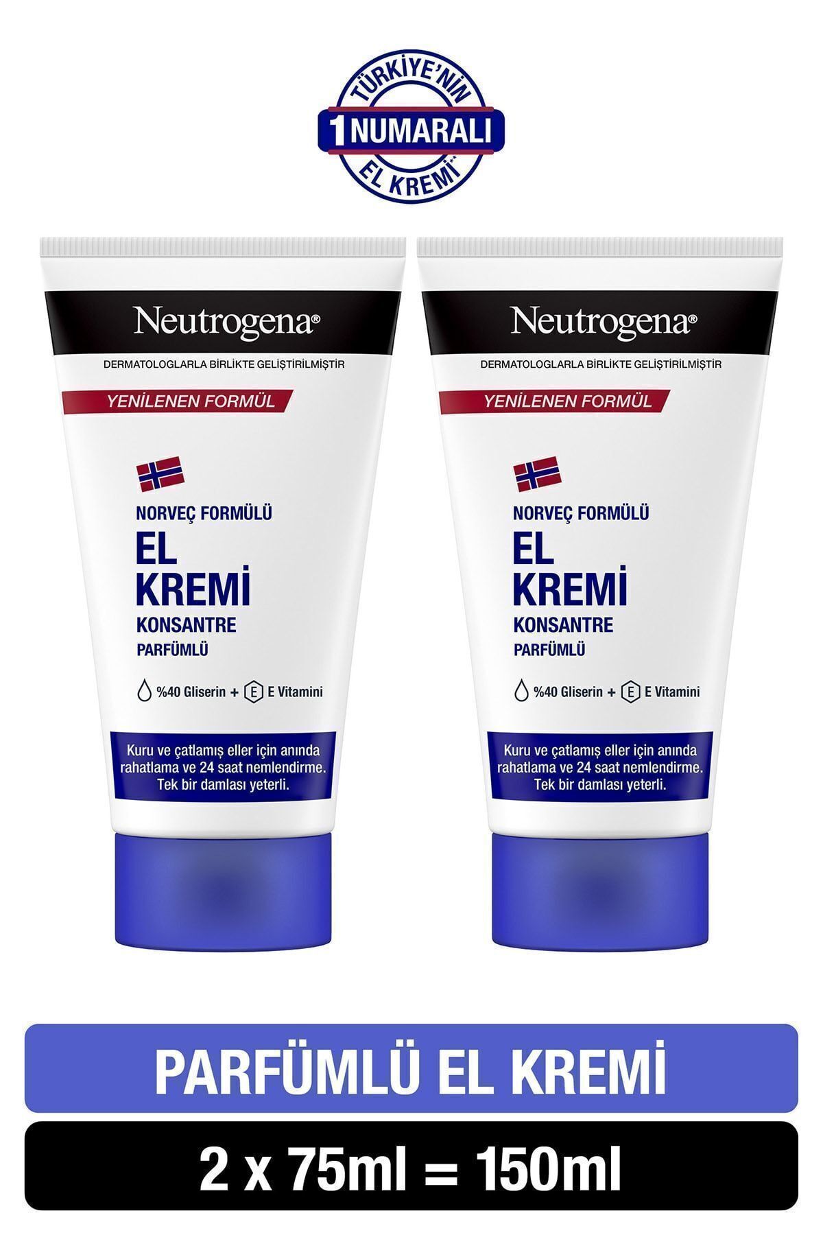 Norveç Formülü El Kremi Parfümlü 75 Ml X 2 Adet