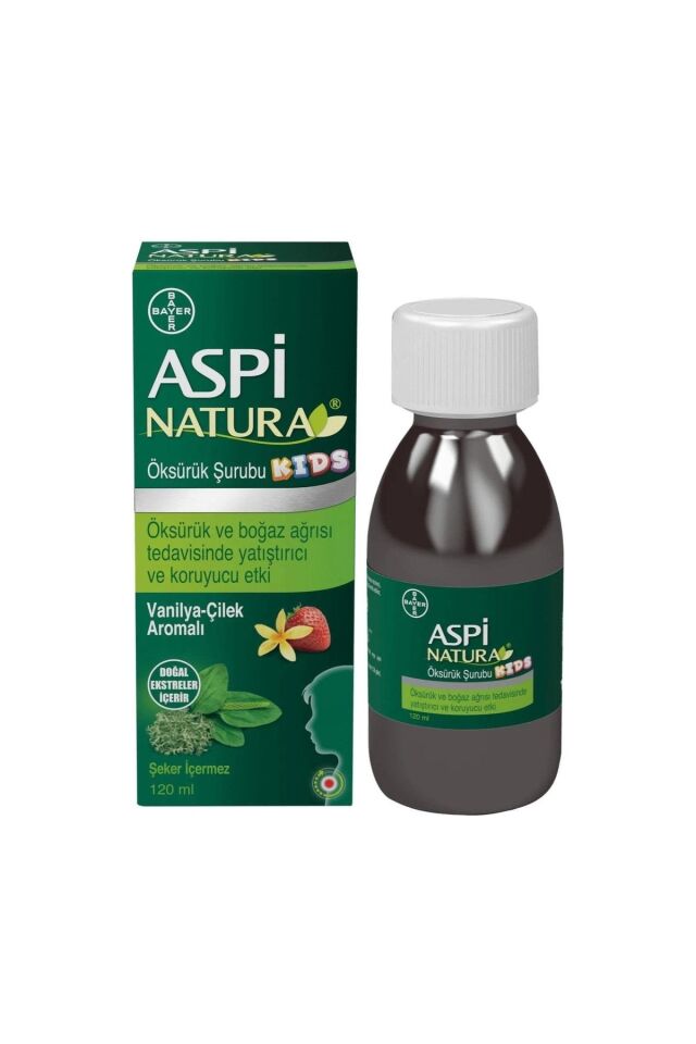 Aspi Natura Kıds Şurubu Vanilya Çilek Aromalı 120 ml