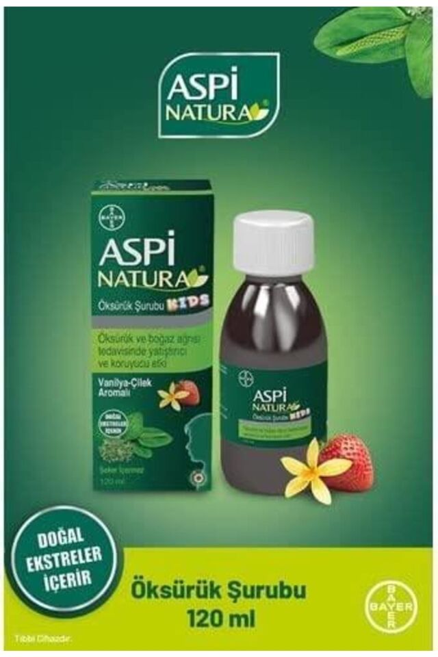 Aspi Natura Kıds Şurubu Vanilya Çilek Aromalı 120 ml