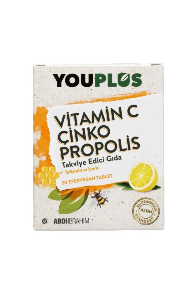 Vitamin C Çinko Propolis 20 Efervesan Tablet