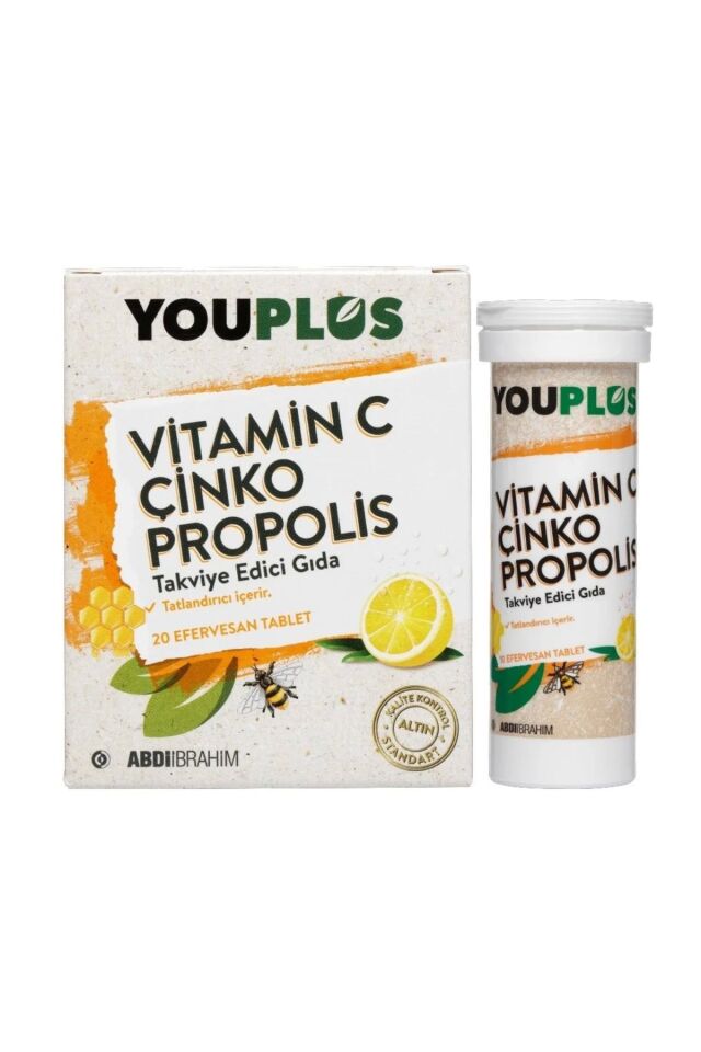 Vitamin C Çinko Propolis 20 Efervesan Tablet
