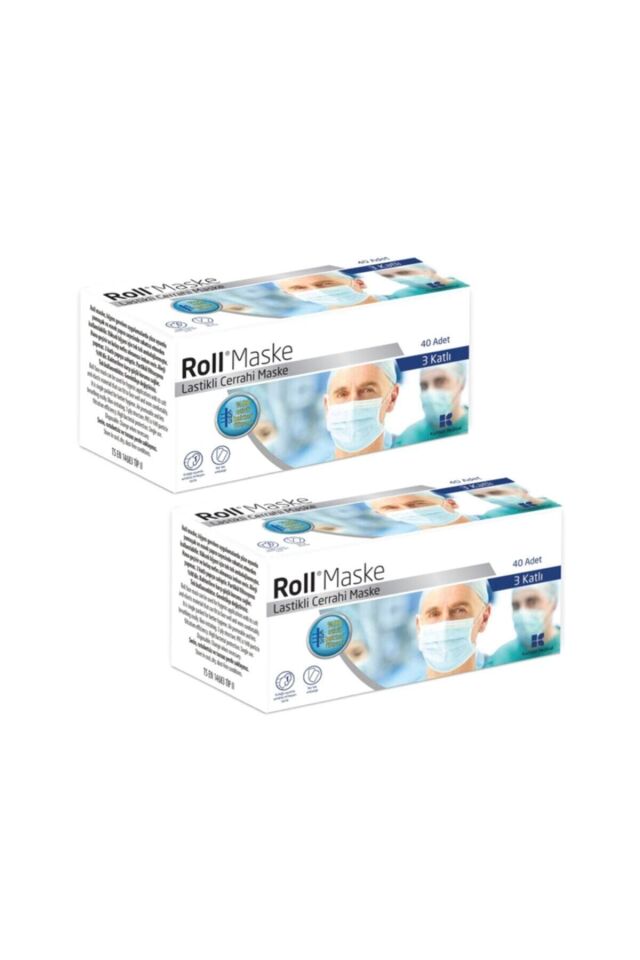 Tek Kullanımlık Cerrahi Maske 40'lı Paket 2 Adet