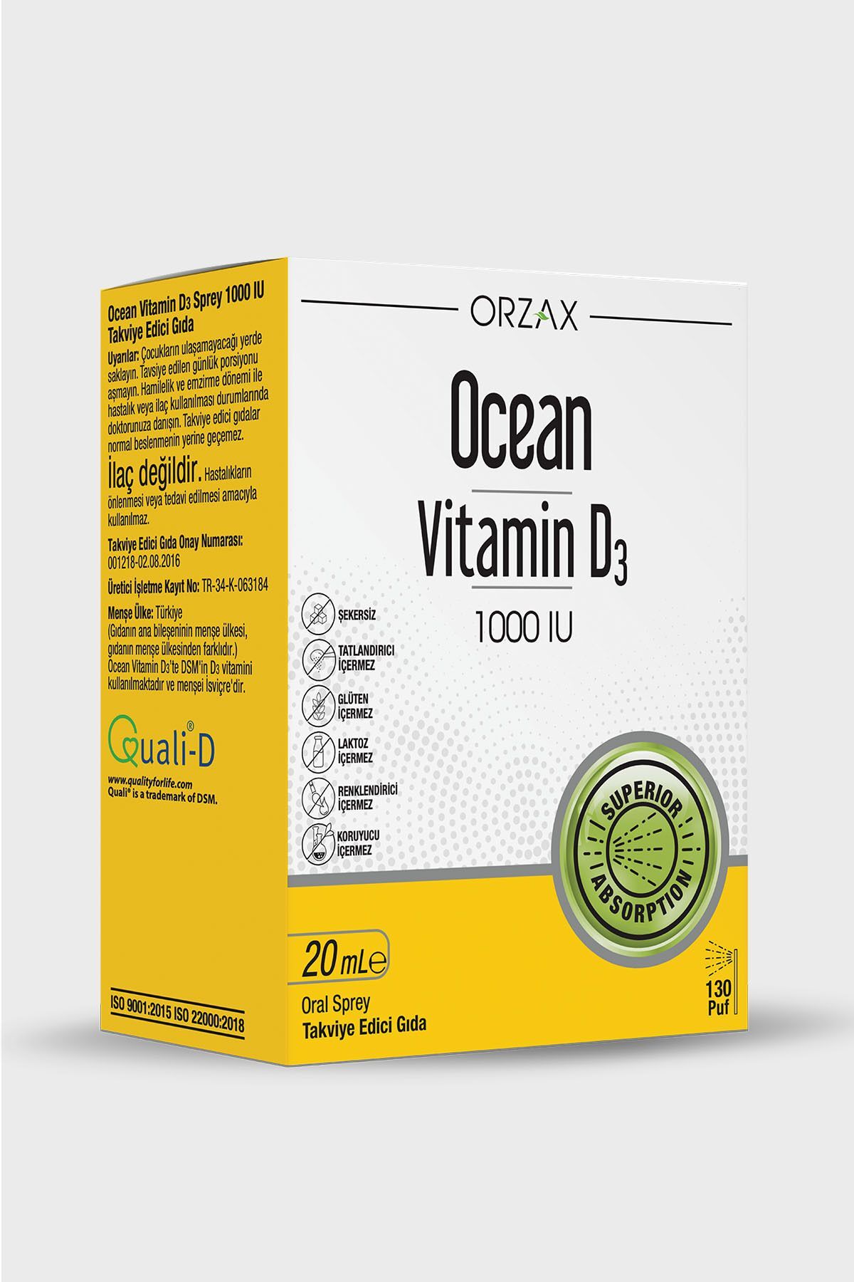 Vitamin D3 Sprey 1000 Iu - 20 ml