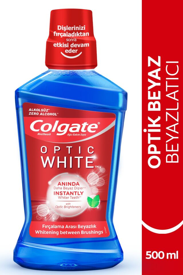 Optic White Beyazlatıcı Alkolsüz Ağız Bakım Suyu 500 ml