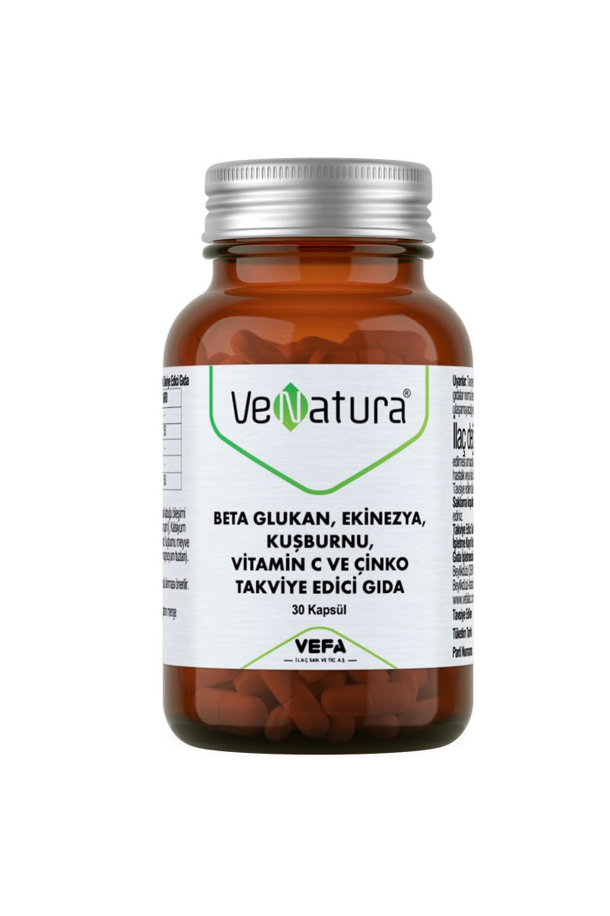 Beta Glukan Ekinezya Kuşburnu Vitamin C Ve Çinko 30 Kapsül